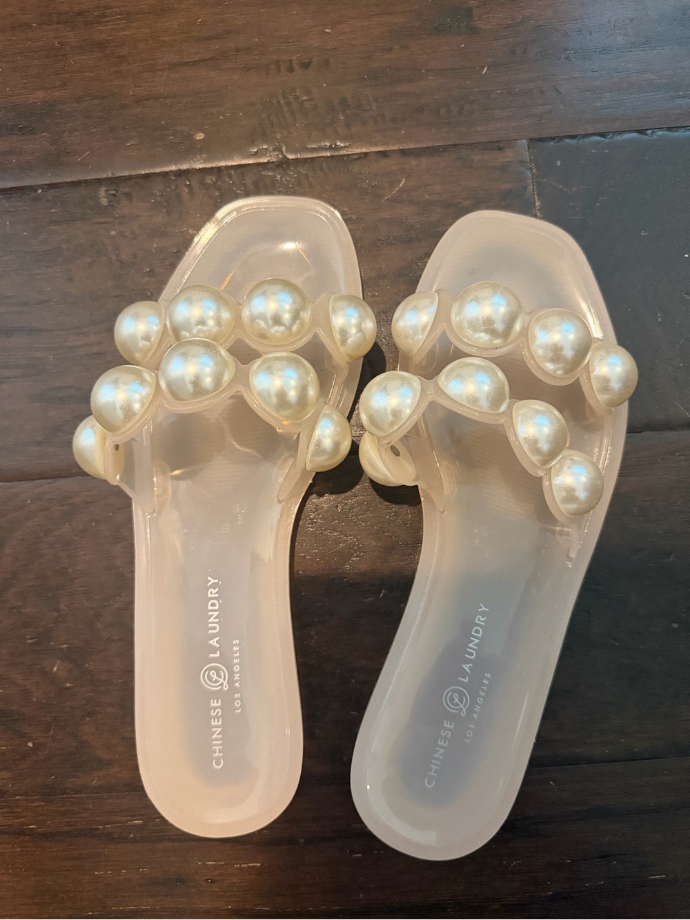 Chinese Laundry Pearl Jelly Sandals Light Pink Women’s Size 7